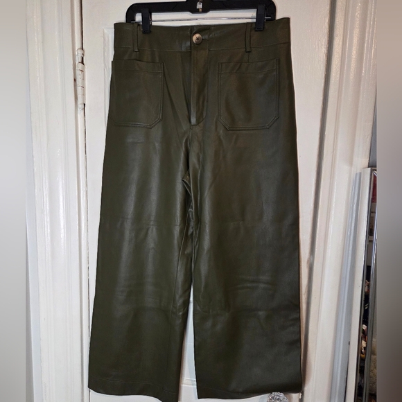Anthropologie Olive Green Colette Pants - Picture 3 of 5